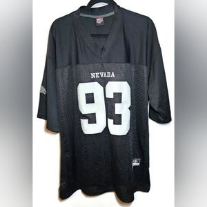 Nike Team Nevada Wolf Pack #93 Jordan Silva Black Football Jersey Men's Size 2XL